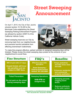 Street Sweeping Announcement