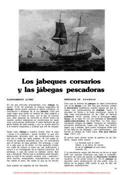 Los jabeques corsarios y las jábegas pescadoras