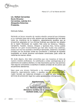 Lic. Rafael Cervantes Socio Director Cervantes, Lebrija S.C.