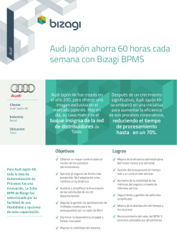Audi Japón ahorra 60 horas cada semana con Bizagi BPMS
