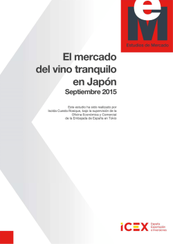 El mercado del vino tranquilo en Japón