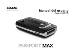 Instrucciones Passport MAX - Todo Radares