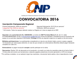 Convocatoria 2016