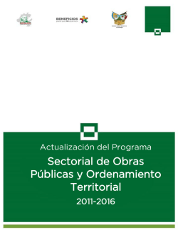 Programa Sectorial de Obras Públicas y Ordenamiento Territorial