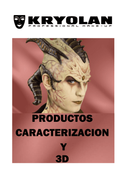 cat&aacute;logo caracterizaci&oacute;n kryolan