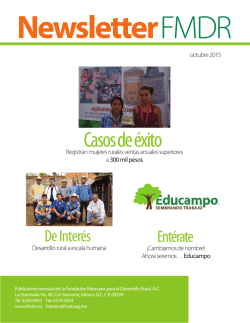 Octubre 2015 - Fundación Mexicana para el Desarrollo Rural