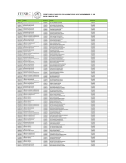 itesrc | resultados de los alumnos que aplicaron examen el día 19