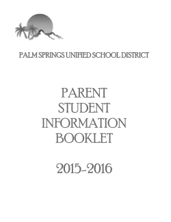parent student information booklet 2015-2016