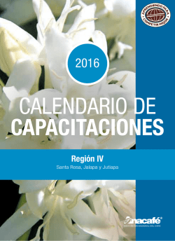 CALENDARIO REGION IV 2016 cuatro