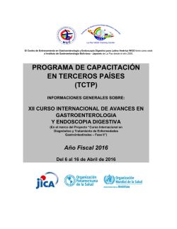 PROGRAMA DE CAPACITACIÓN EN TERCEROS PAÍSES (TCTP)
