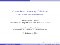 Cosmic Dust Laboratory (CoDuLab)