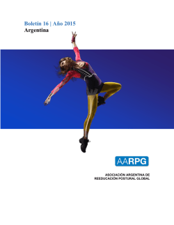 Boletín 16 - Asociación argentina de Reeducación postural global