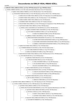 Descendientes de EMILIO VIDAL-RIBAS G&Uuml;ELL