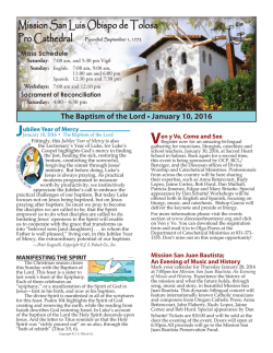 January 10, 2016 - Mission San Luis Obispo de Tolosa