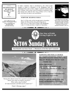 Bulletin 2015 12 06 - St. Elizabeth Ann Seton