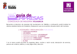 Guía de Empresas HOSTELERÍA Y