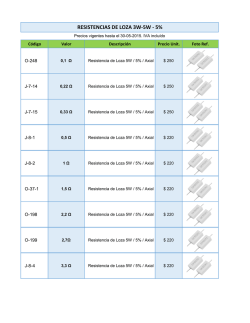 resistencias de loza de 3w y 5w
