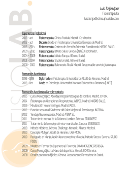 CV en PDF - Clínica Fisiolab