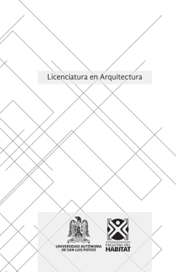 Licenciatura en Arquitectura - Facultad del Hábitat