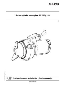 Sulzer agitador sumergible RW 200 y 280 Instrucciones de