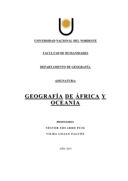 Geografía de Africa y Oceania -2015