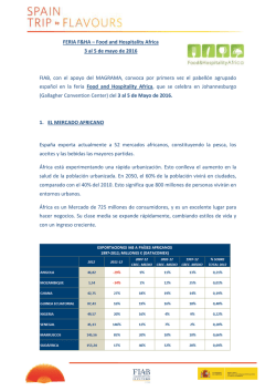 FERIA F&HA – Food and Hospitality Africa 3 al 5 de mayo de