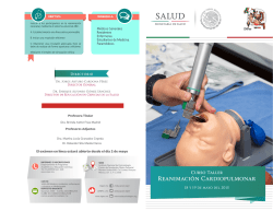Reanimación Cardiopulmonar - Instituto Nacional de Perinatología