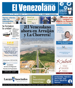 Edici&oacute;n 262 - El Venezolano de Panam&aacute;