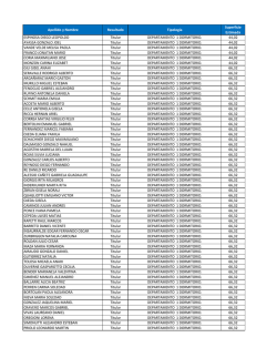 Apellido y Nombre Resultado Tipología Superficie