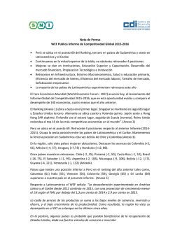 Nota de Prensa PERÚ - Centro de Desarrollo Industrial