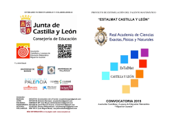 “ESTALMAT CASTILLA Y LEÓN” CONVOCATORIA 2015