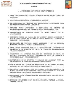 Prevención de Adicciones - Ayuntamiento de Huajuapan de León