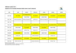 horarios gym - Alenda Golf