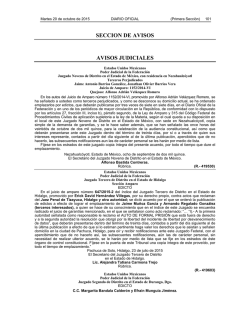 SECCION DE AVISOS AVISOS JUDICIALES