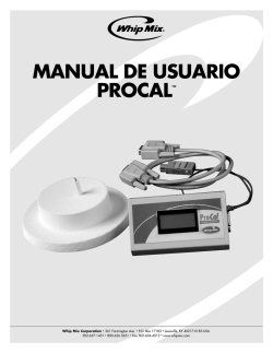 MANUAL DE USUARIO PROCAL™