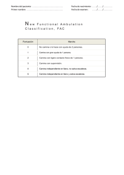 N ew Functional Ambulation Classification, FAC