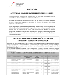 Concurso de méritos y oposición