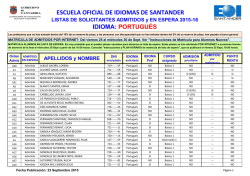 Admitidos y Espera
