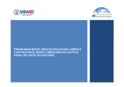 El Juicio Oral y la Audiencia de Individualizaci&oacute;n