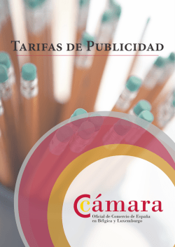 Tarifas de Publicidad - Cámara Oficial de Comercio de España en