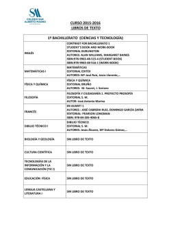 1º BACHILLERATO - Colegio San Alberto Magno