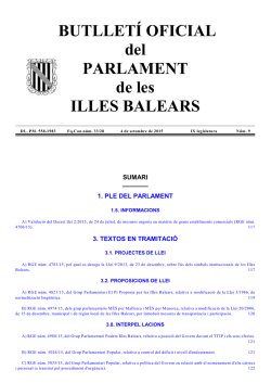 Núm. 9 IX legislatura - Parlament de les Illes Balears