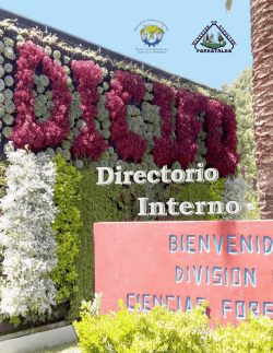 Directorio Interno División de Ciencias Forestales 1