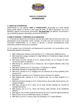 BASES DE LA PROMOCIÓN “THE GRAND SLAM” 1.