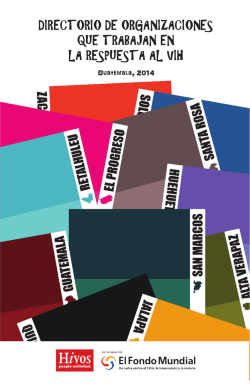 DIRECTORIO DE ORGANIZACIONES QUE TRABAJAN EN