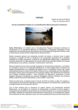 Boletines de Prensa Junio 2015 - Instituto para el Ecodesarrollo