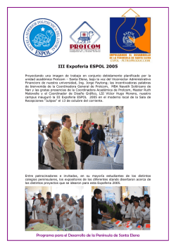 III Expoferia ESPOL 2005 - Programa para el Desarrollo de la