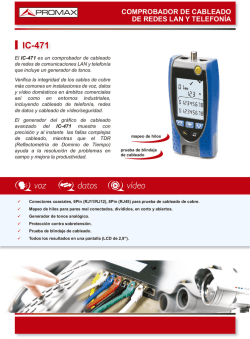 Comprobador de cableado de redes LAN y telefonía - IC-471