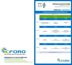 MI&Eacute;RCOLES - WEDNESDAY PROGRAMA 28 DE