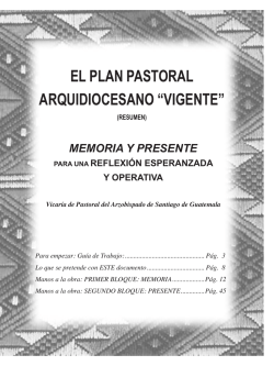 el plan pastoral arquidiocesano “vigente”